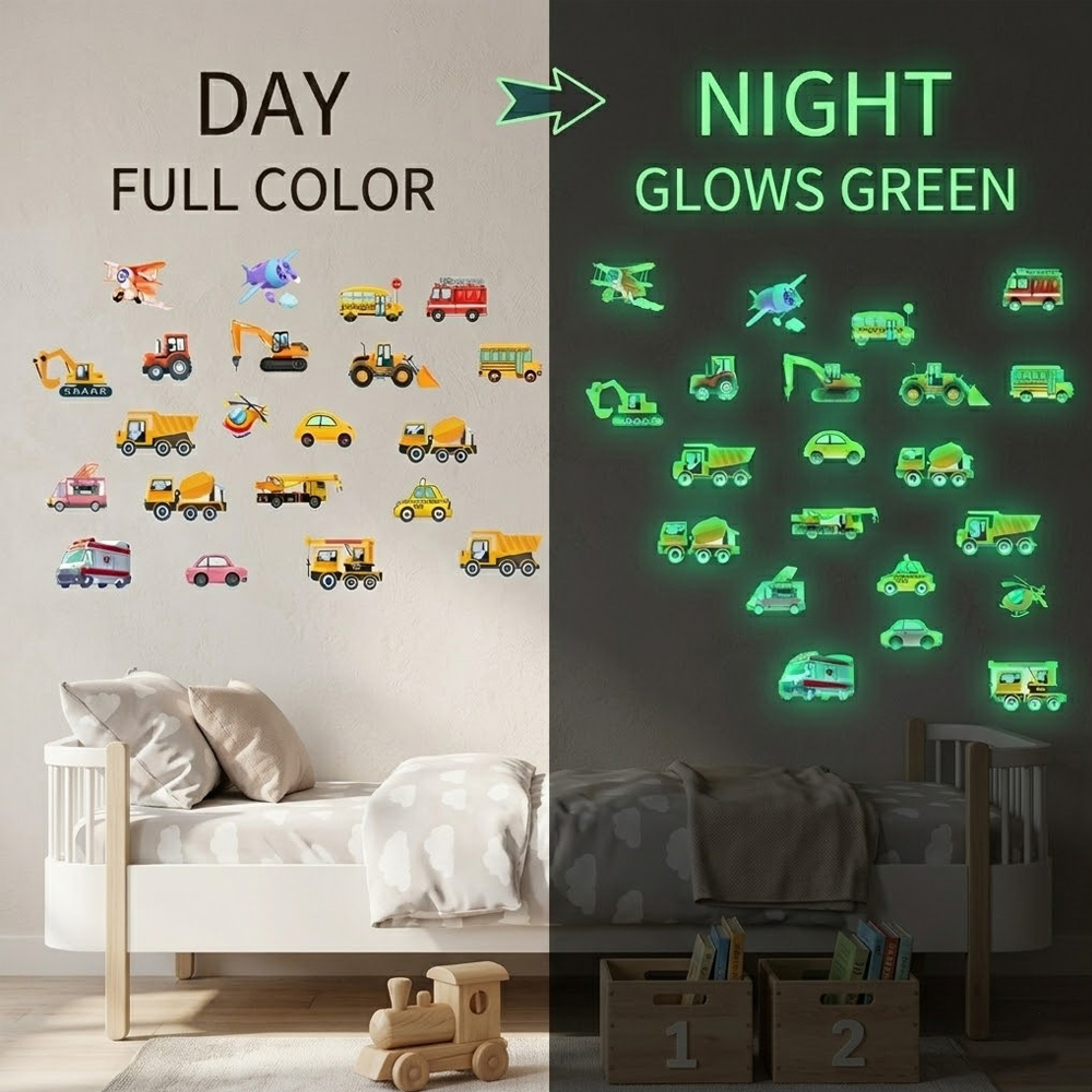 Car Accessories Outside - Świecące naklejki na ścianę z motywem