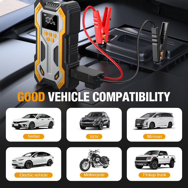 Rozrusznik skoku ze sprężarką  – Portable Jump Starter recenzja i cena